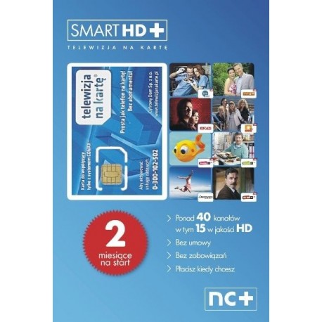 Smart HD+ TELEWIZJA NA KARTE - Ricaricabile 2 mesi Gratis